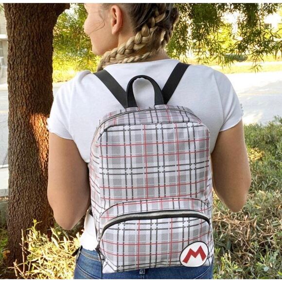 NINTENDO Super Mario Plaid Backpack for Nintendo Switch Console & Accessories - Picture 4 of 4